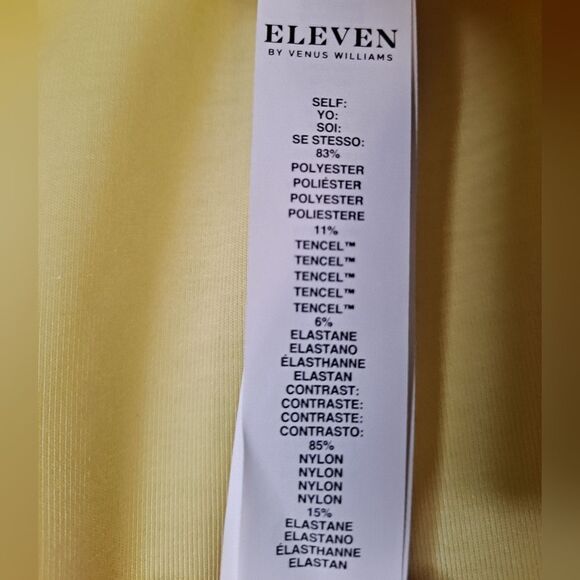NWT Eleven by Venus Williams Lemon Yellow Kudos Tank Top. Size Medium - Picture 7 of 9